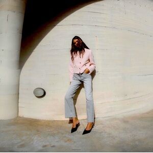 ZARA - High rise Z1975 straight leg jeans in washed gray Size 6